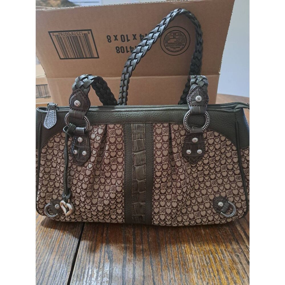 Brighton D451548 Moss Joanna Bag Retired 2010 Purse Handbag Paperwork RARE - Picture 3 of 12